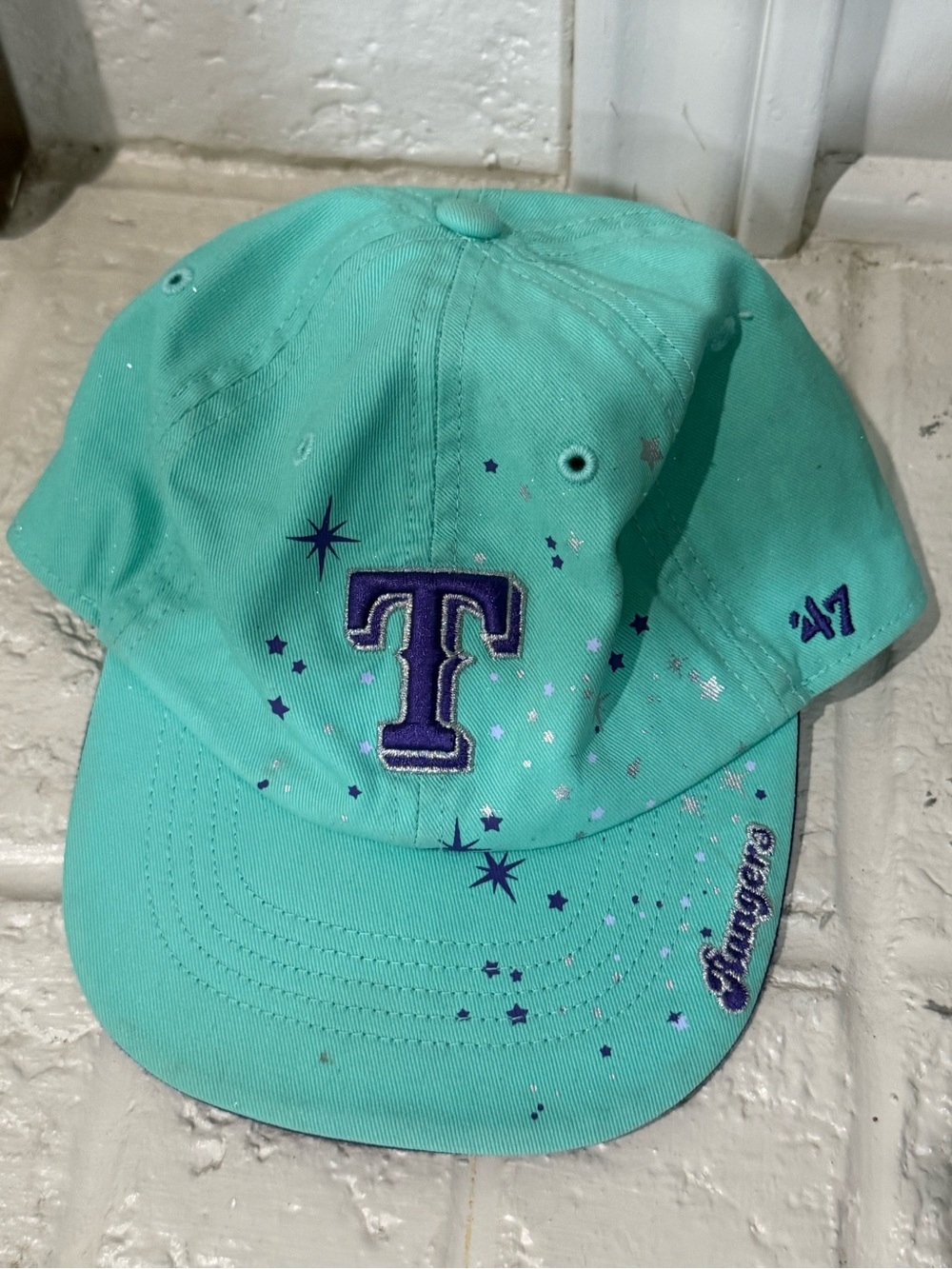 47 Rangers Teal and Purple Star Baseball Cap